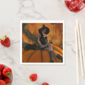 Heksen en katten op Giant Pumpkin Servetten (Insitu)