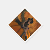 Heksen en katten op Giant Pumpkin Servetten (Hoek)