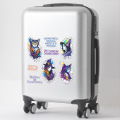 Heksen en katten partners in magisch onheil sticker (Koffer)