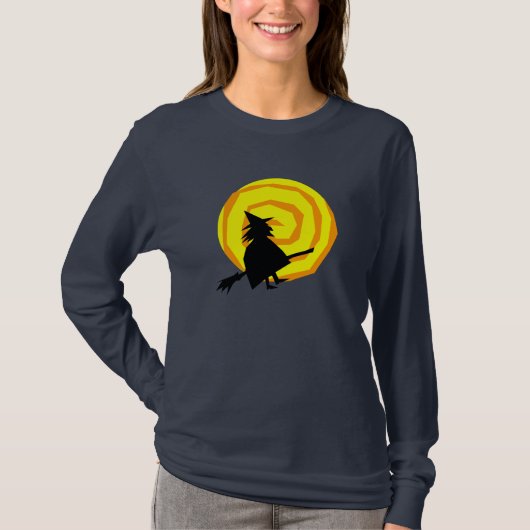 Heksen en Maan Shirt voor Halloween (Voorkant)