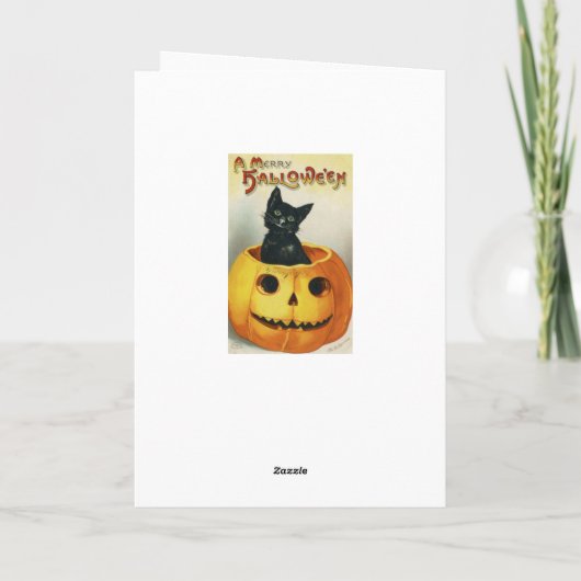  heksen en pompoen Halloween Kaart (Achterkant)