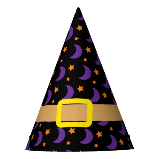 Heksen en tovenaars sterren en maan feesthoedjes (Voorkant)