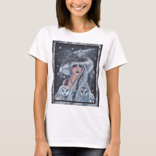 Heksen en uil met Halloween T-shirt