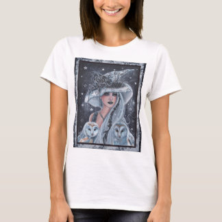 Heksen en uil met Halloween T-shirt