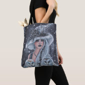Heksen en uil met Halloween Tote Bag (Dichtbij)