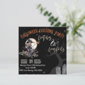 Heksen en Warlock Halloween Kaart (Staand voorkant)