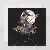 Heksen en Warlock Halloween Kaart (Achterkant)