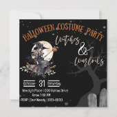 Heksen en Warlock Halloween Kaart (Voorkant)