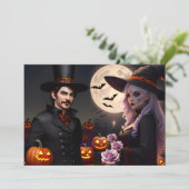 Heksen en Warlocks Halloween Bash Party Kaart (Staand voorkant)