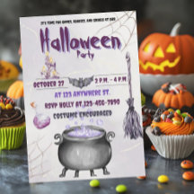 Heksen en Warlocks Uitnodiging Flat Kaart