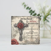 Heksen en wijn Halloween Party (Staand voorkant)