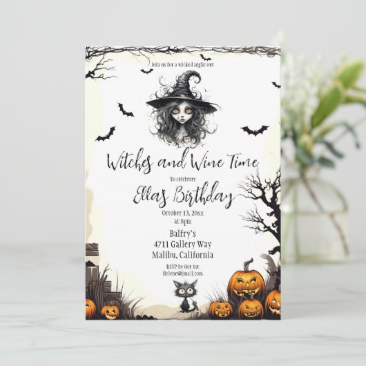 Heksen en Wijntijd Kaart (Staand voorkant)