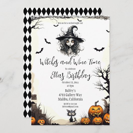 Heksen en Wijntijd Kaart (Voorkant / Achterkant)