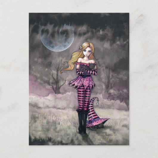 Heksen en Zwarte Katten Briefkaart (Voorkant)