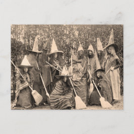  heksen foto vrouwen in kostuum briefkaart