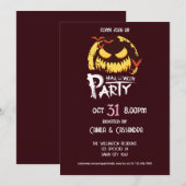 Heksen Fur-miliar Halloween-feest Kaart (Voorkant / Achterkant)