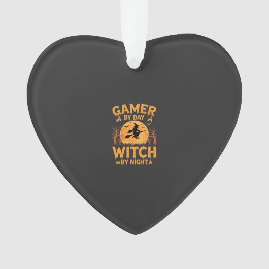 Heksen Gamers Halloween Gaming Design Ornament (voorkant)
