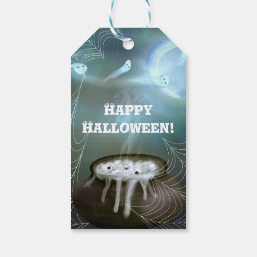 Heksen Ghosty Night Halloween Party Favor Cadeaulabel (Achterkant)
