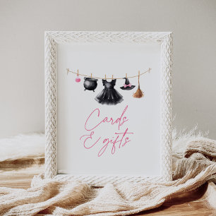 Heksen Halloween Baby Shower Kaarten en Cadeaus Poster
