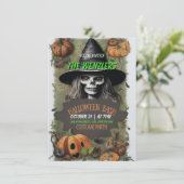 Heksen Halloween Bash Kostuum Party Uitnodiging (Staand voorkant)