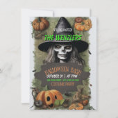 Heksen Halloween Bash Kostuum Party Uitnodiging (Voorkant)