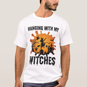 Heksen Halloween Heksenbezem Behekst Huis T-shirt