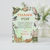 Heksen Halloween Jongens Verjaardagsfeest Dank Je Bedankkaart (Staand voorkant)