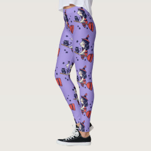Heksen Halloween leggings met een schattig ontwerp