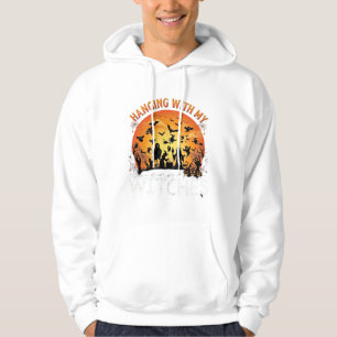 Heksen Halloween Maan Vleermuizen Pompoenen_1 Hoodie