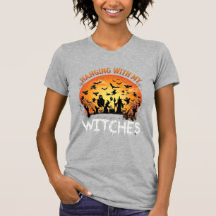 Heksen Halloween Maan Vleermuizen Pompoenen_1 T-shirt