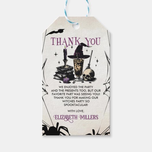 Heksen Halloween Night Party Cadeaulabel (Voorkant)