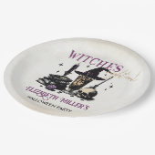 Heksen Halloween Night Party Papieren Bordje (Gekanteld)