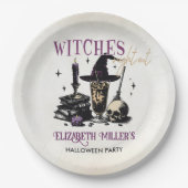 Heksen Halloween Night Party Papieren Bordje (Voorkant)