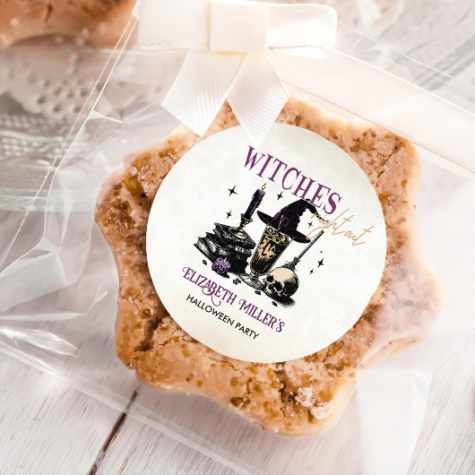 Heksen Halloween Night Party Ronde Sticker