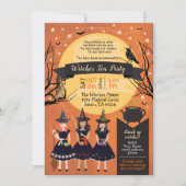 Heksen Halloween Party Uitnodiging (Voorkant)