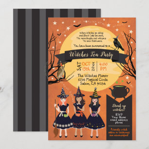 Heksen Halloween Party Uitnodiging