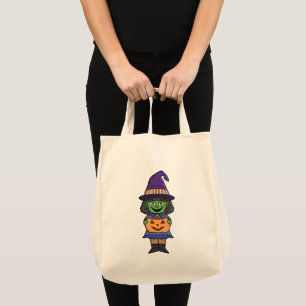Heksen Halloween pompoen Tote Bag