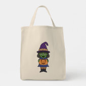 Heksen Halloween pompoen Tote Bag (Achterkant)
