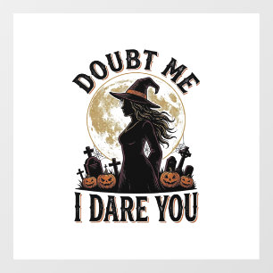 Heksen Halloween T-shirt met vintage maan kerkhof Raamsticker