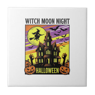 Heksen Halloween T-shirt Vintage Geheime Huis Nach Tegeltje