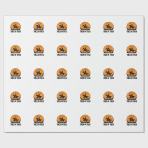 Heksen Halloween Trick Or Treat Antieke Maan_1 Cadeaupapier