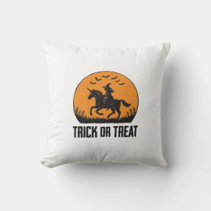 Heksen Halloween Trick Or Treat Antieke Maan_1 Kussen
