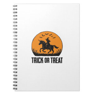 Heksen Halloween Trick Or Treat Antieke Maan_1 Notitieboek