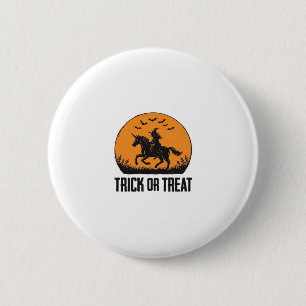 Heksen Halloween Trick Or Treat Antieke Maan_1 Ronde Button 5,7 Cm