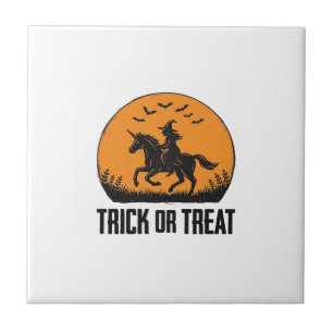 Heksen Halloween Trick Or Treat Antieke Maan_1 Tegeltje