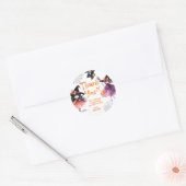 Heksen Halloween verjaardagsfeestje bedankt Ronde Sticker (Envelop)