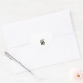 Heksen Halloween Verschrikkingsscène Gravure Des Hart Sticker (Envelop)