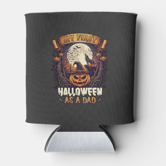 Heksen Halloween Vliegende Heks Behekst Huis Blikjeskoeler (Voorkant)