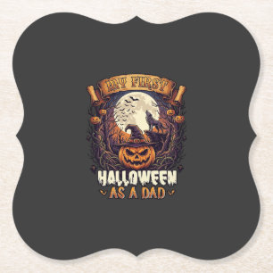 Heksen Halloween Vliegende Heks Behekst Huis Kartonnen Onderzetters