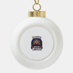 Heksen Hangen Halloween Pompoenen Geheime Bos Keramische Bal Ornament